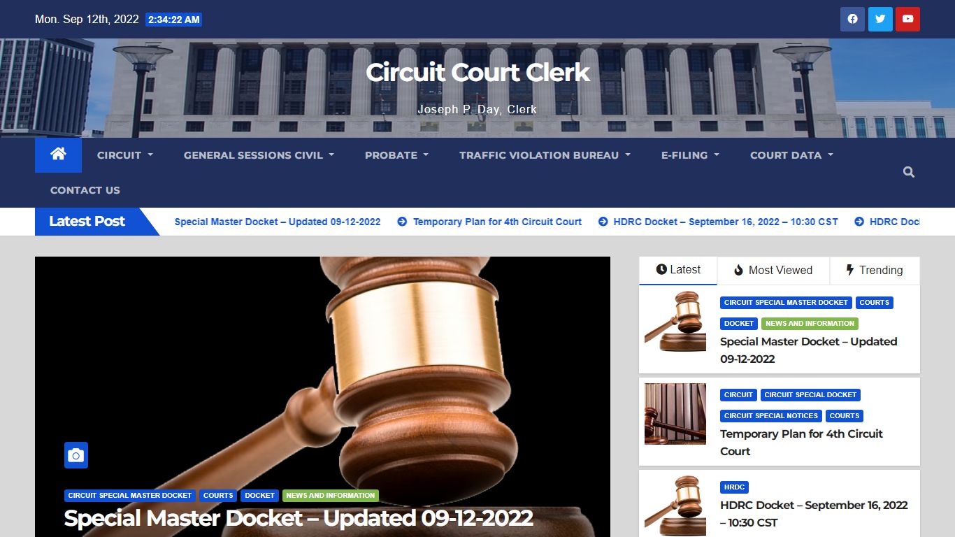 Circuit Court Clerk – Richard R. Rooker, Clerk - Nashville